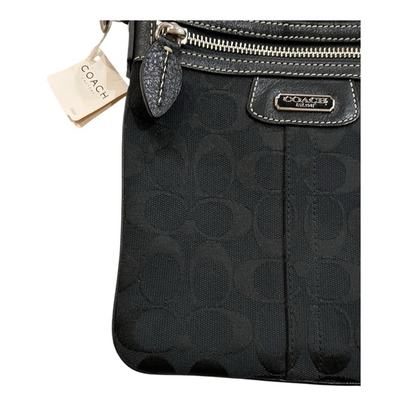 Coach Black Signature Canvas & Leather Penelope Swingpack Messenger Bag NWT - Picture 3 of 9